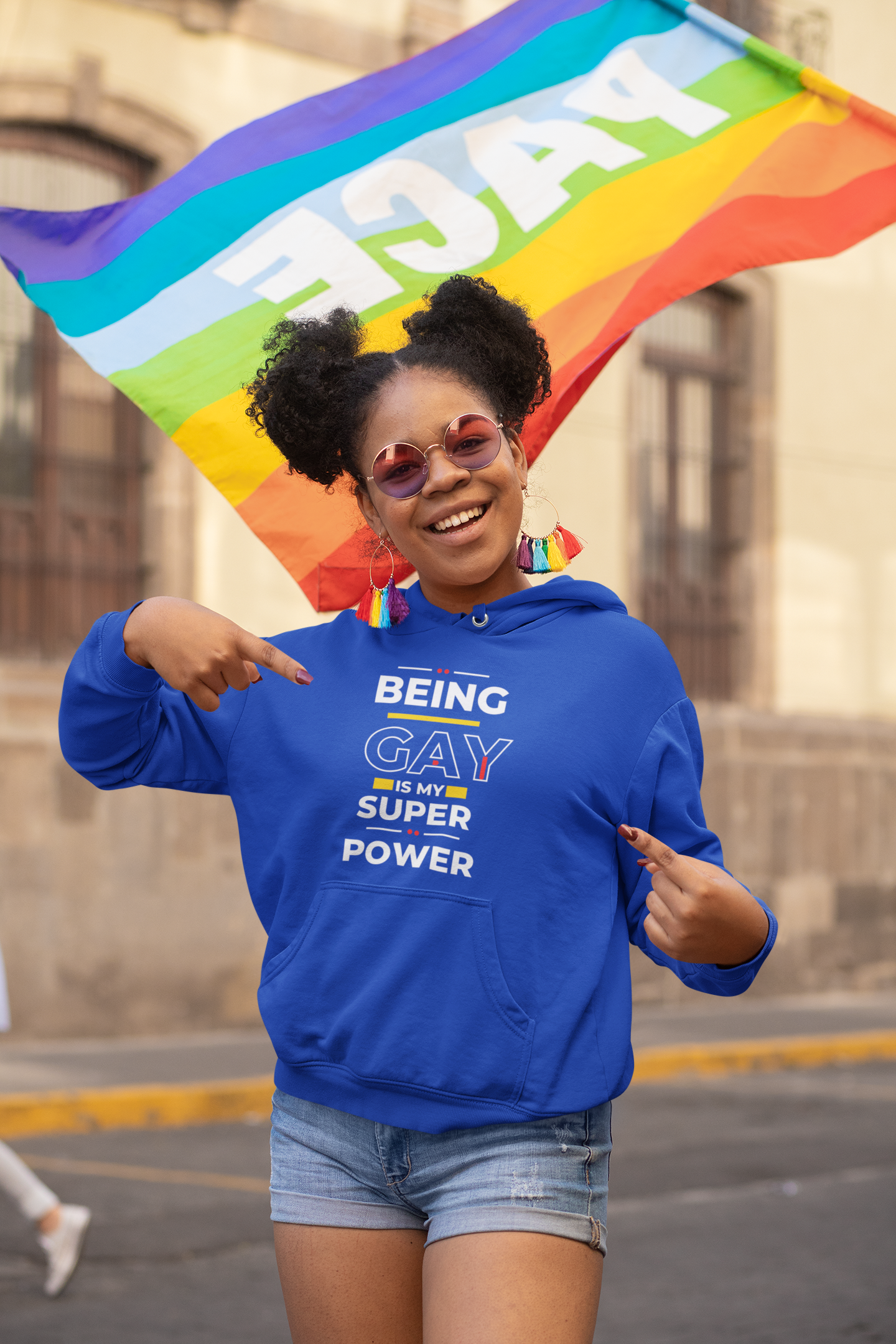 Being Gay Is My Super Power Unisex Garment-Dyed Hoodie