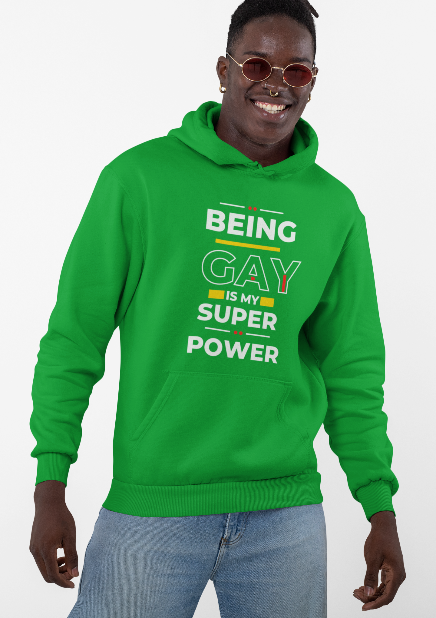 Being Gay Is My Super Power Unisex Garment-Dyed Hoodie